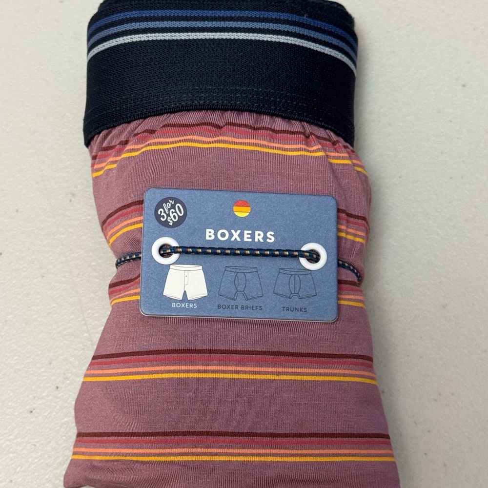 Marine Layer BOXER button coral warm stripes S, M, L, XL, XXL